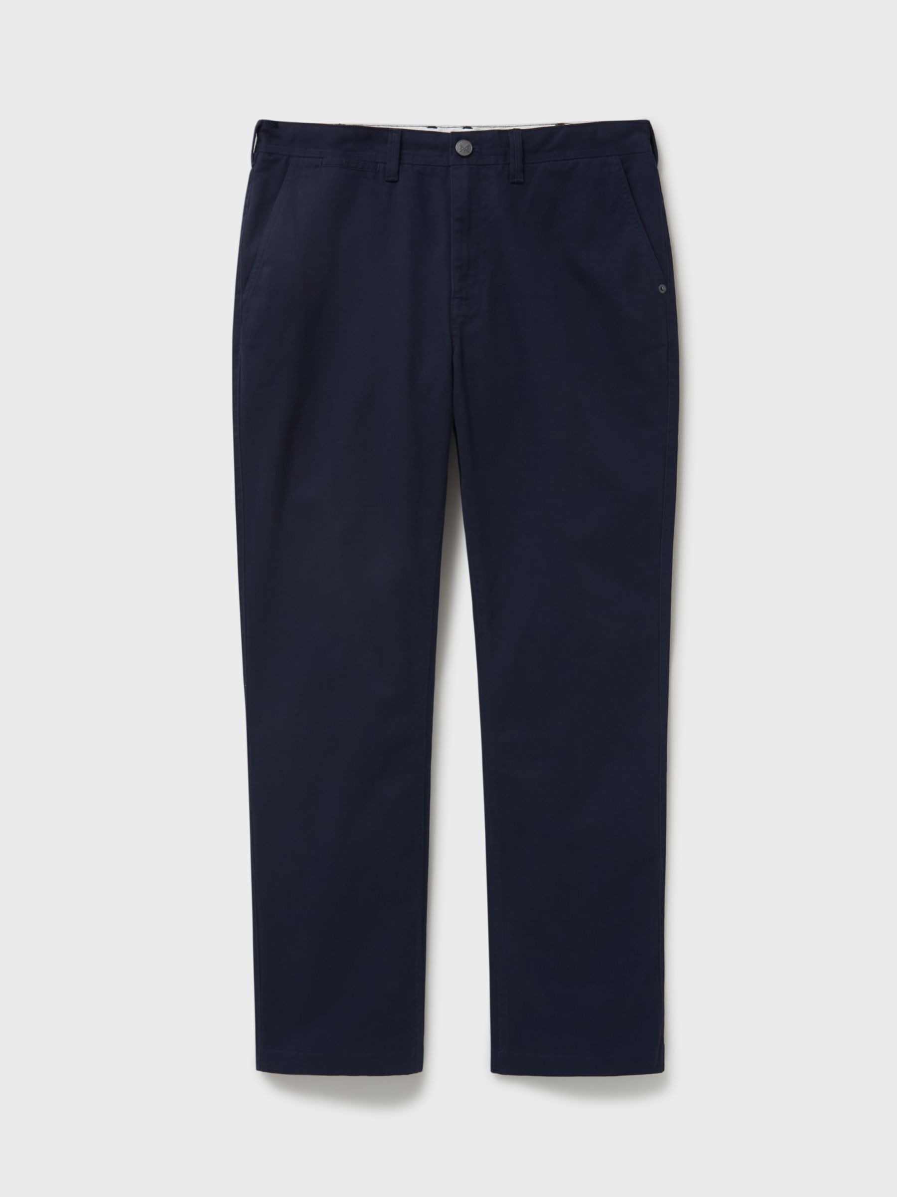 Crew Clothing Cotton Vint Chinos, Navy Blue at John Lewis & Partners