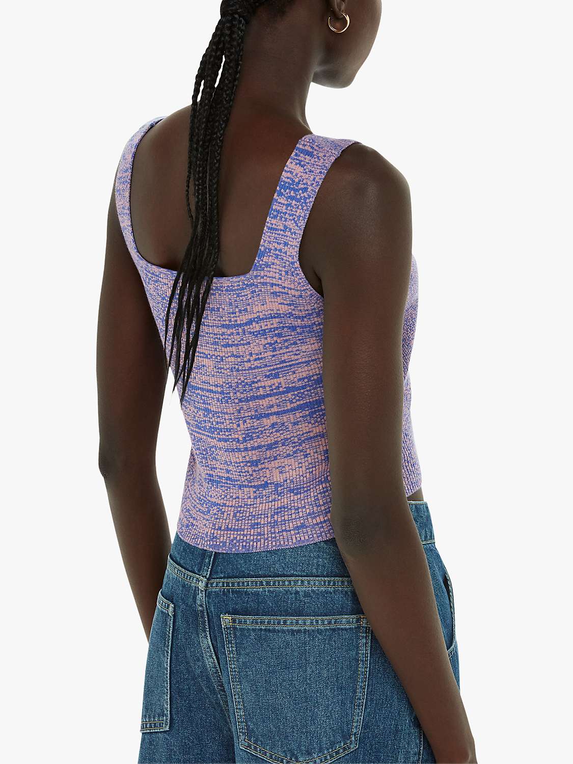 Buy Whistles Space Dye Knitted Tank Top, Blue/Multi Online at johnlewis.com