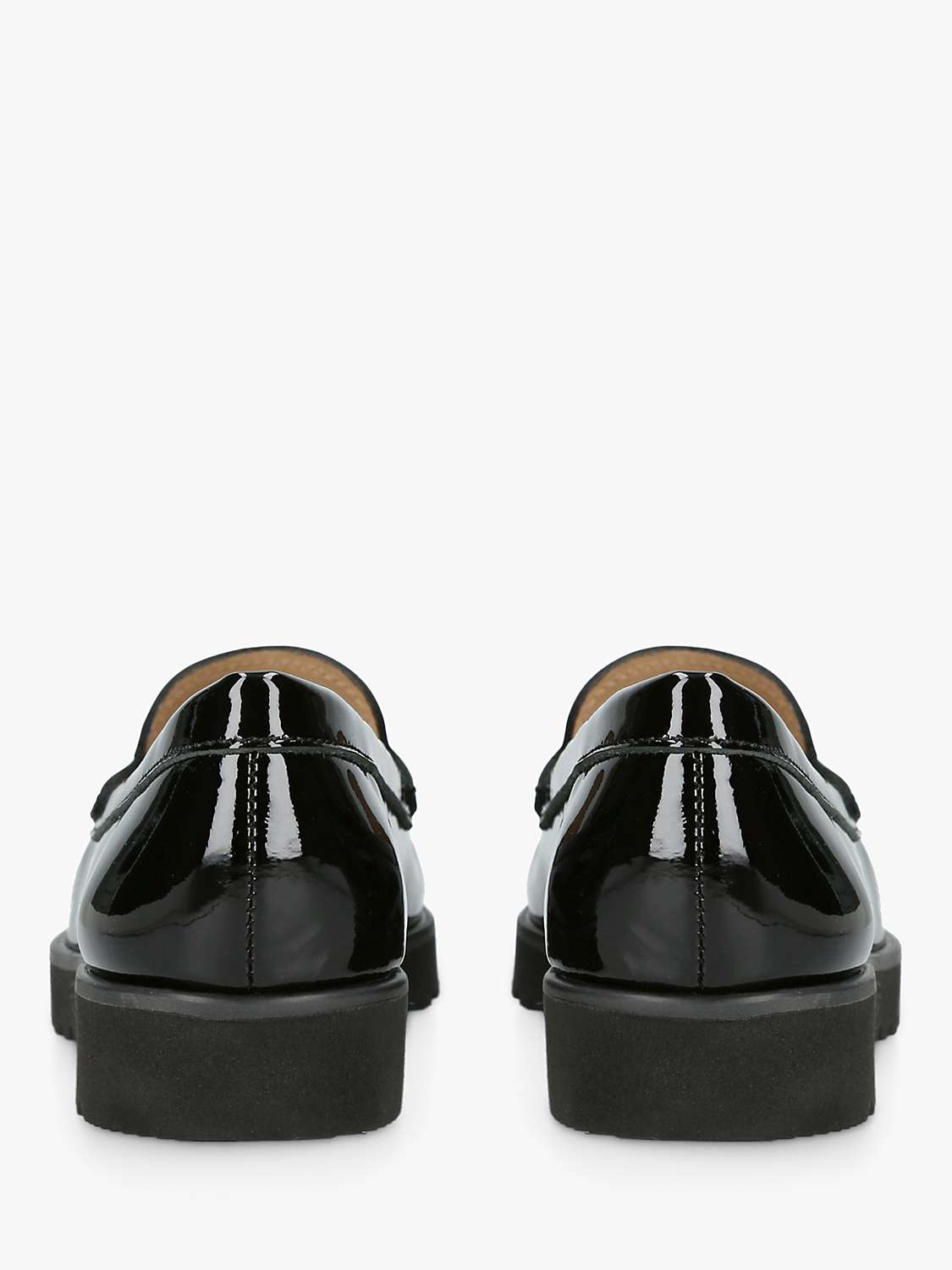 Kurt Geiger London Holland Patent Leather Loafers, Black at John Lewis ...