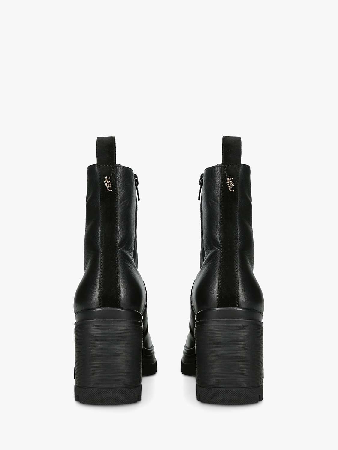 Buy KG Kurt Geiger Covent Leather Heeled Ankle Boots, Black Online at johnlewis.com