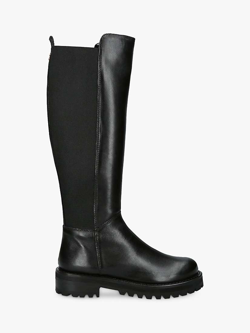 Buy KG Kurt Geiger South Leather Knee High Boots, Black Online at johnlewis.com