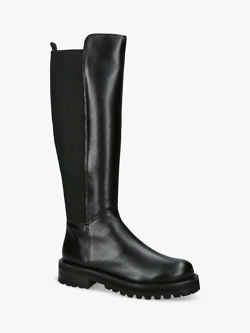Buy KG Kurt Geiger South Leather Knee High Boots, Black Online at johnlewis.com