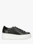 Kurt Geiger London Highgate Leather Flatform Trainers, Black