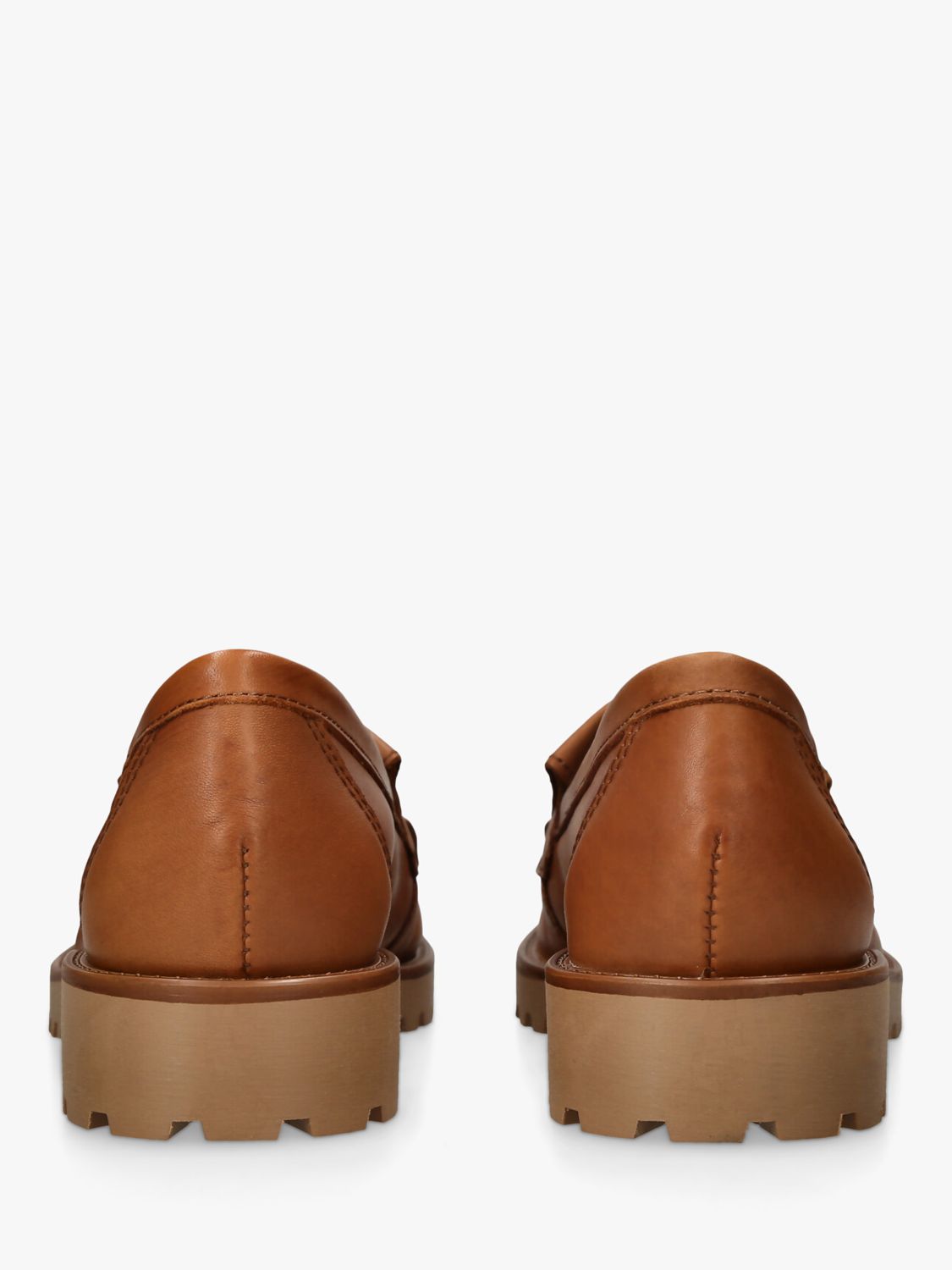 Kurt Geiger London Olympia Leather Loafers, Brown Tan, 4
