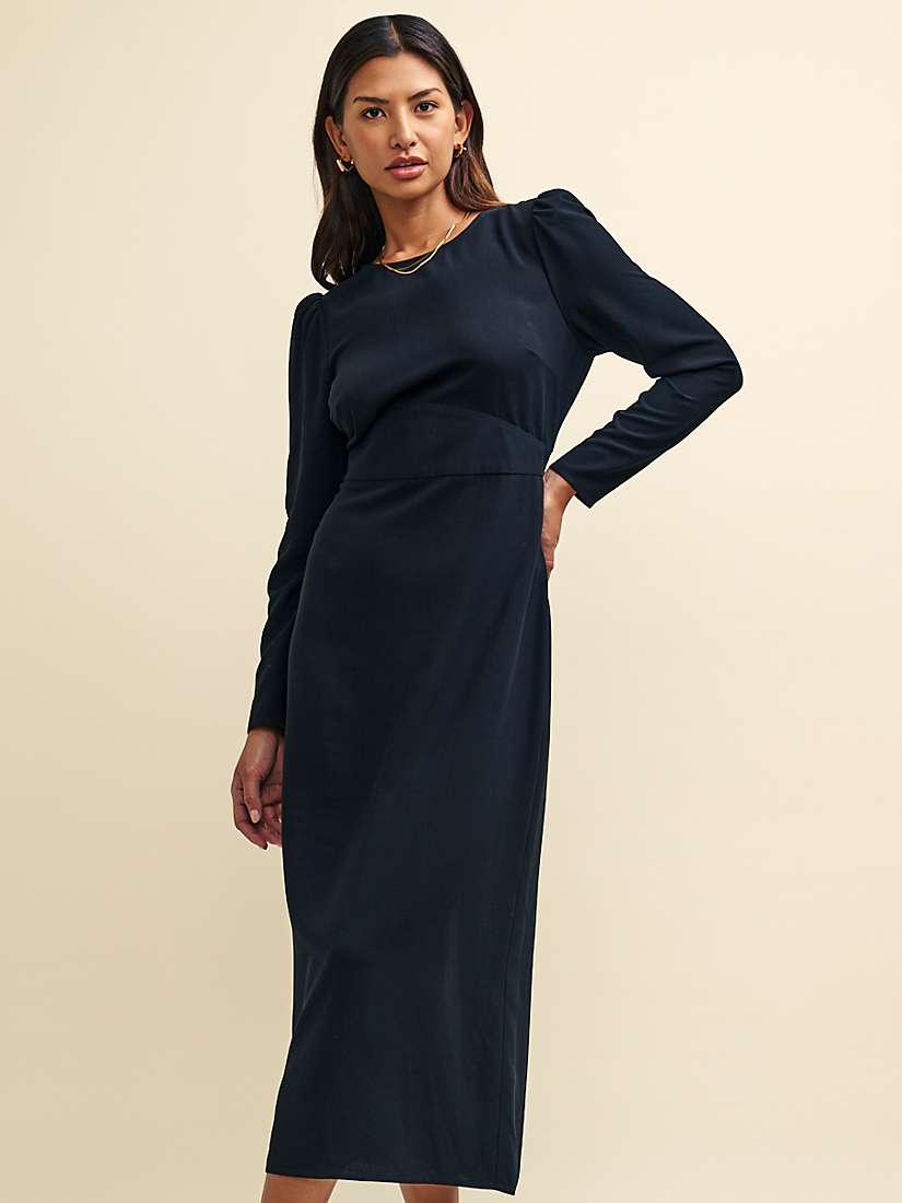Buy Nobody's Child Gemma Midi Dress, Black Online at johnlewis.com