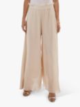 James Lakeland Crinkle Fabric Floaty Trousers, Beige