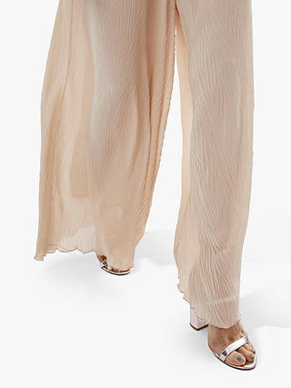James Lakeland Crinkle Fabric Floaty Trousers, Beige