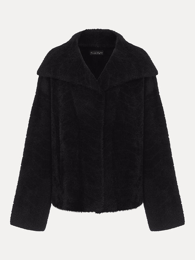 Phase Eight Lucy Plain Faux Fur Jacket, Black