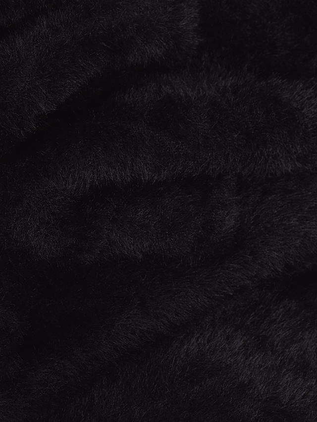 Phase Eight Lucy Plain Faux Fur Jacket, Black