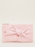 Phase Eight Suede Bow Clutch, Pink