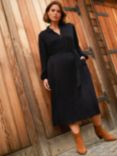 Live Unlimited Curve Black Midi Shirt Dress