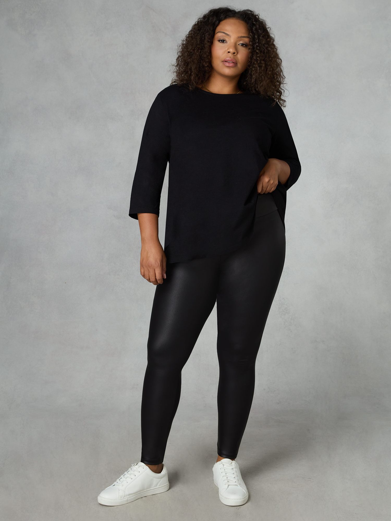 Live Unlimited Curve Jersey Bootleg Trousers, Black at John Lewis & Partners
