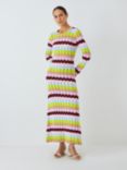 Olivia Rubin Mirabel Wiggle Stripe Knit Maxi Dress, Multi