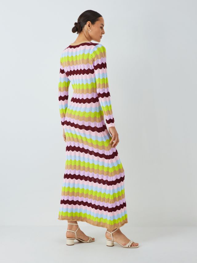 Olivia Rubin Mirabel Wiggle Stripe Knit Maxi Dress, Multi, XS