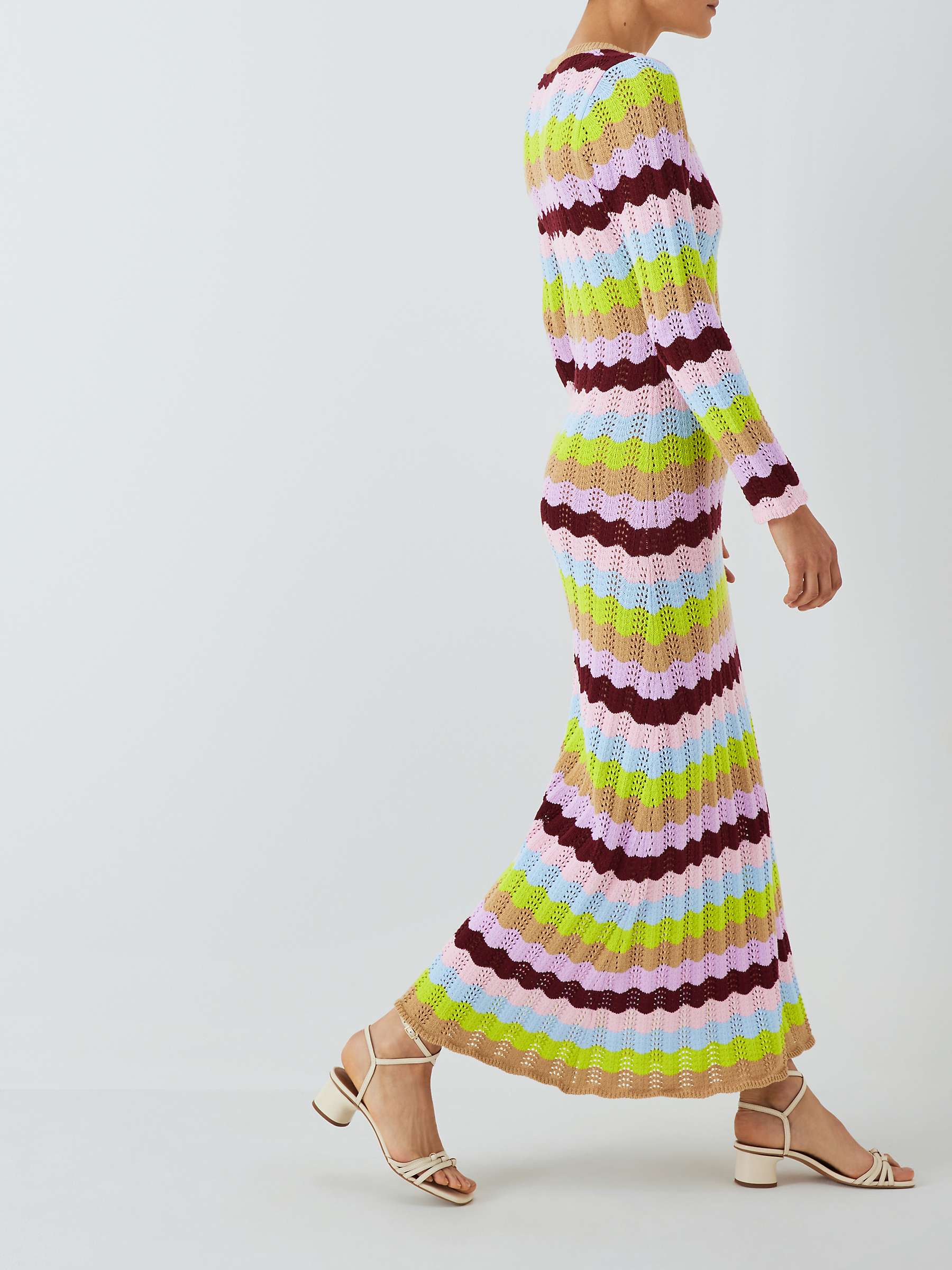 Buy Olivia Rubin Mirabel Wiggle Stripe Knit Maxi Dress, Multi Online at johnlewis.com