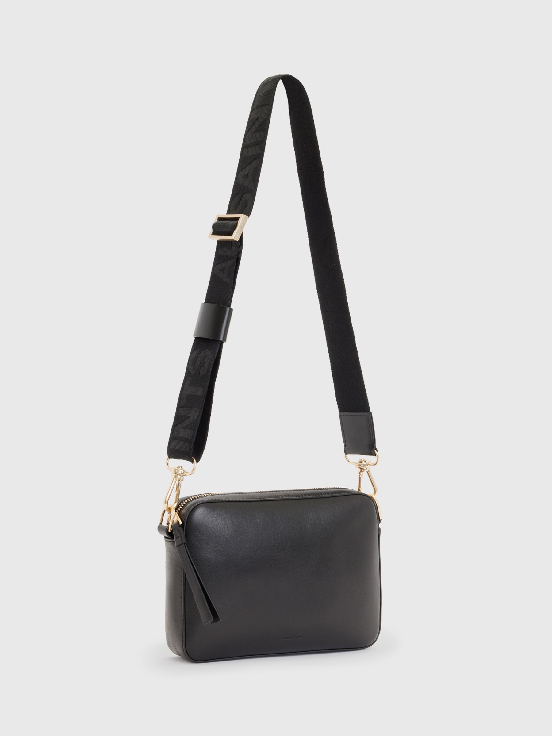 AllSaints Lucile Crossbody Bag, Black at John Lewis & Partners
