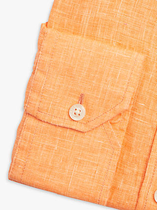 Simon Carter Plain Italia Linen Shirt, Orange