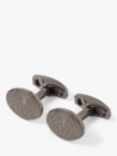 Simon Carter Deco Fan Print Cufflinks, Gunmetal