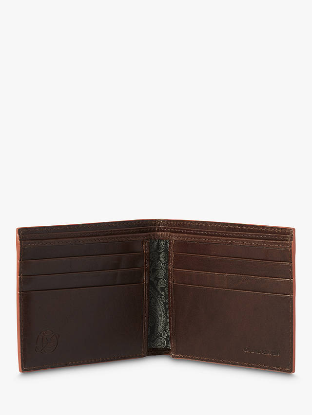 Simon Carter Edge Leather Wallet, Brown/Cinnamon