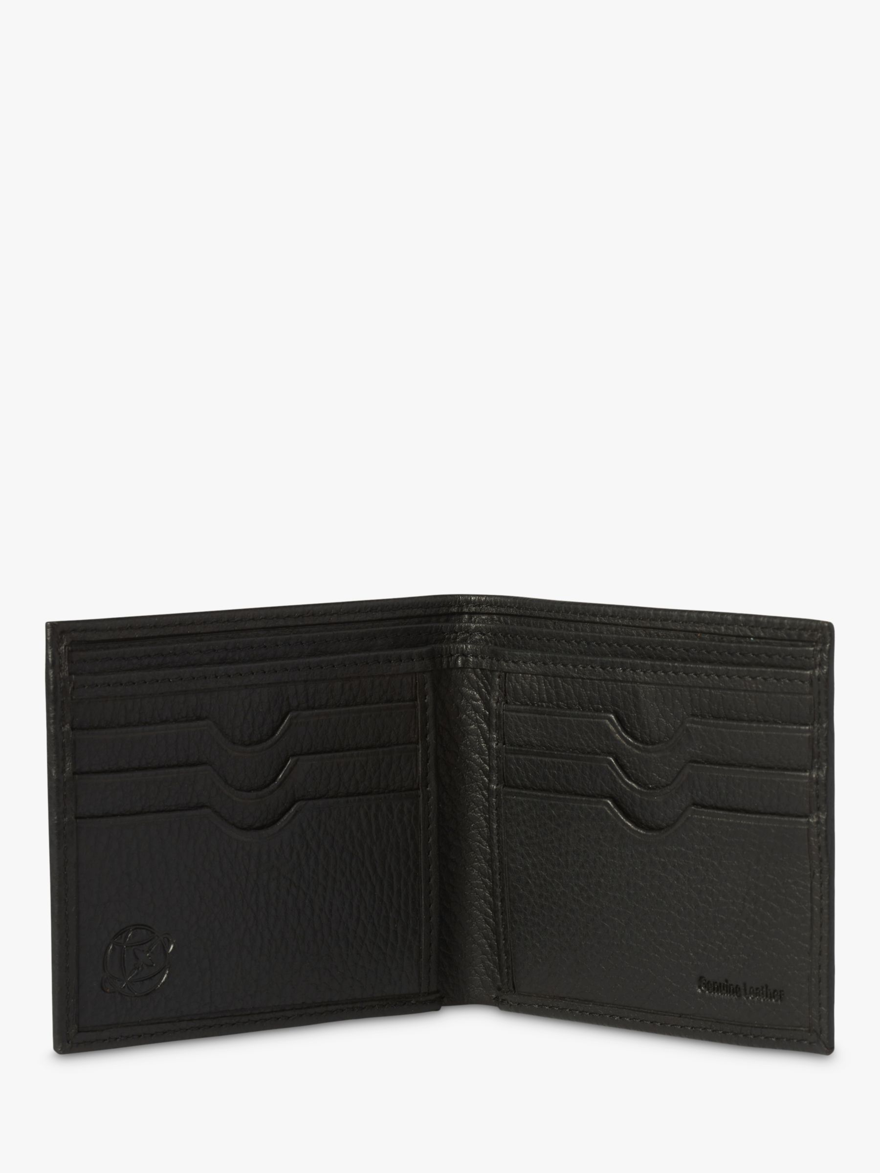 Simon Carter West End Leather Wallet, Black at John Lewis & Partners
