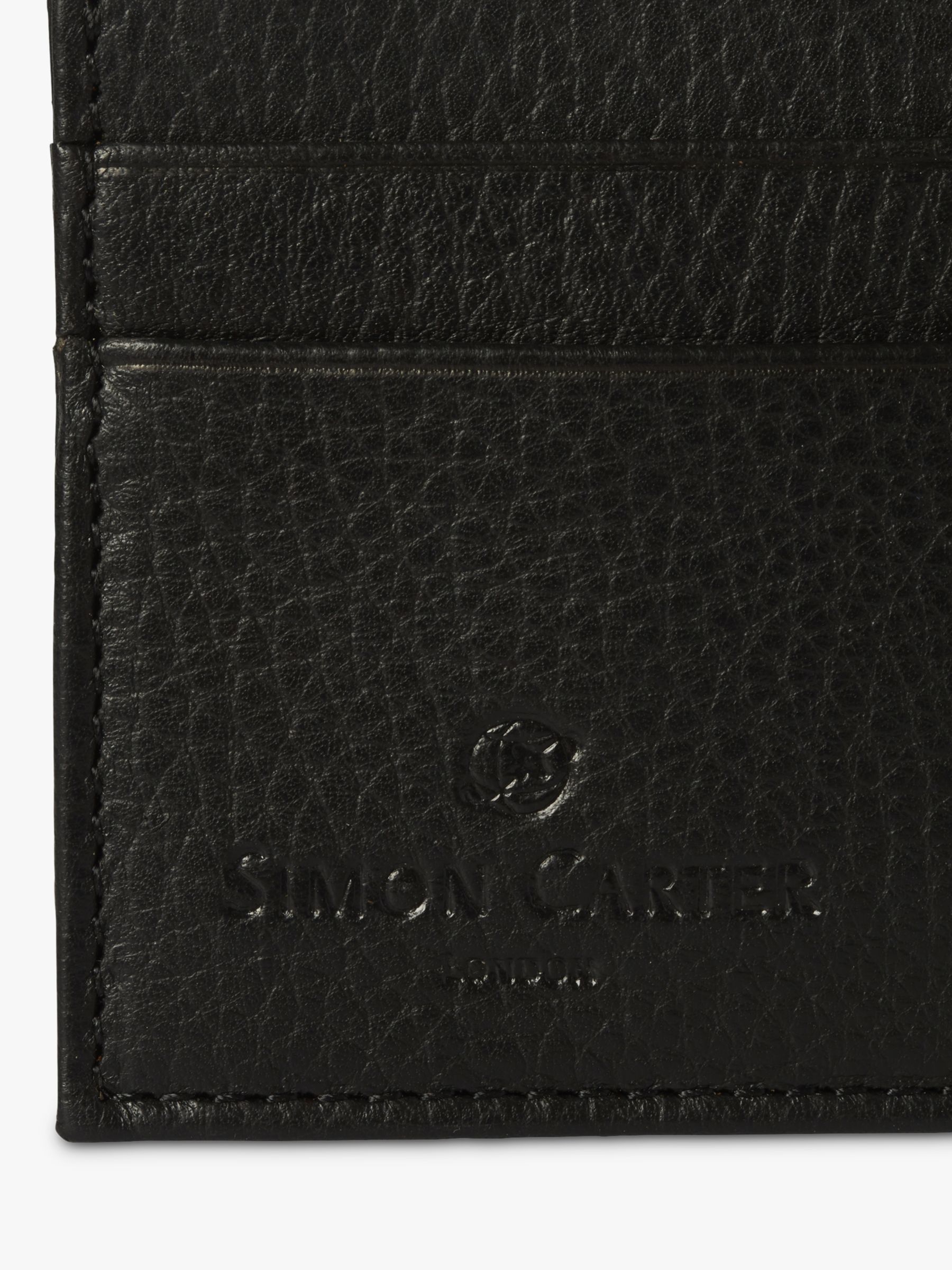 Simon Carter West End Leather Credit Card Holder, Black, Black