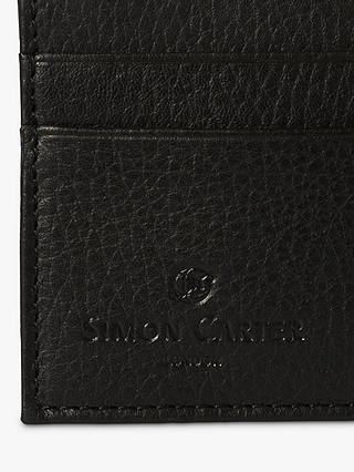 Simon Carter West End Leather Credit Card Holder, Black