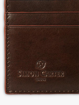 Simon Carter Leather Edge Credit Card Holder, Brown