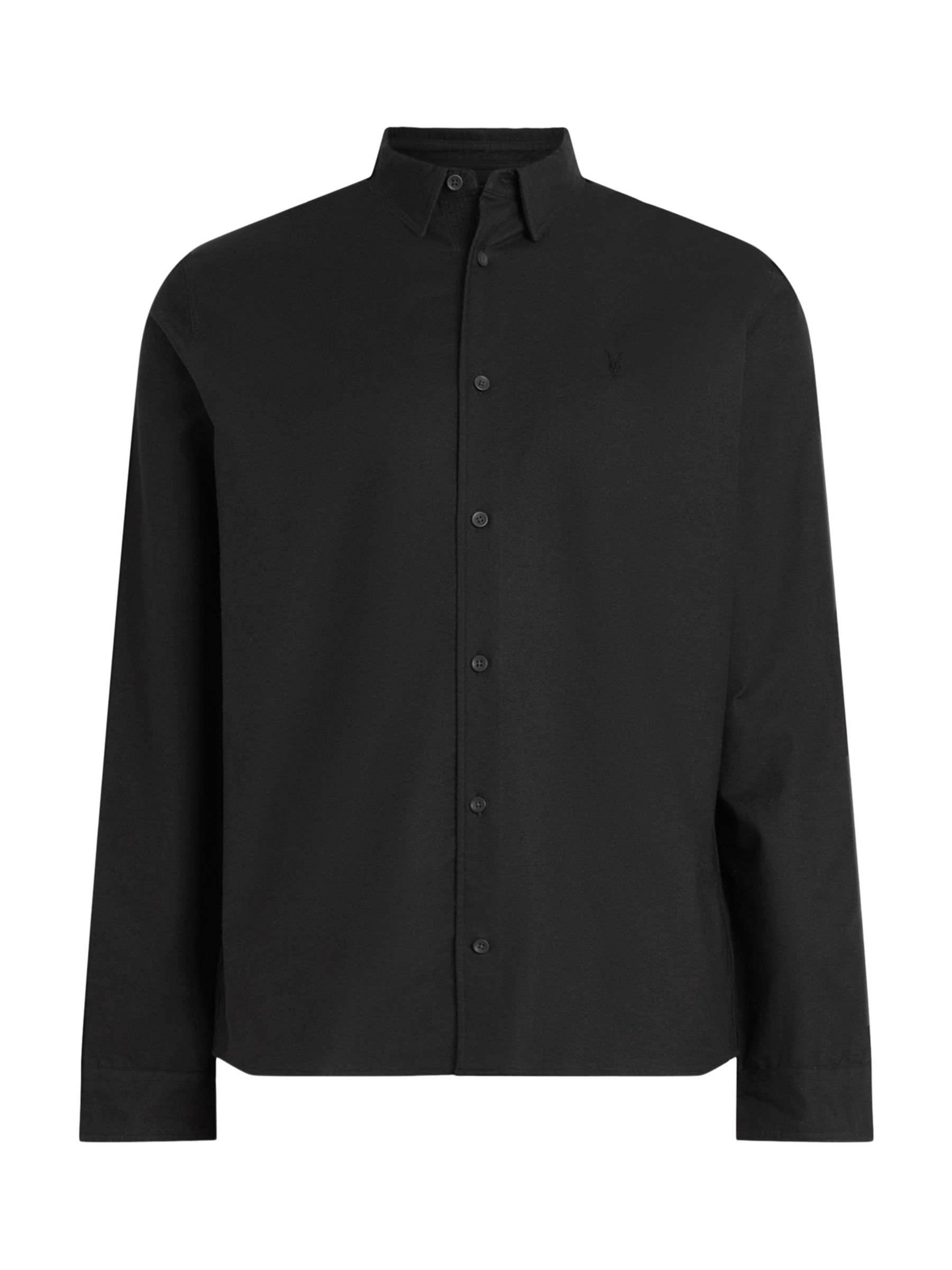 AllSaints Hermosa Shirt, Black at John Lewis & Partners