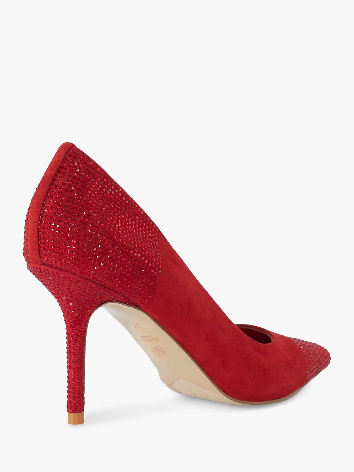 Buy Dune Agency Suede Red, Red-suede Online at johnlewis.com