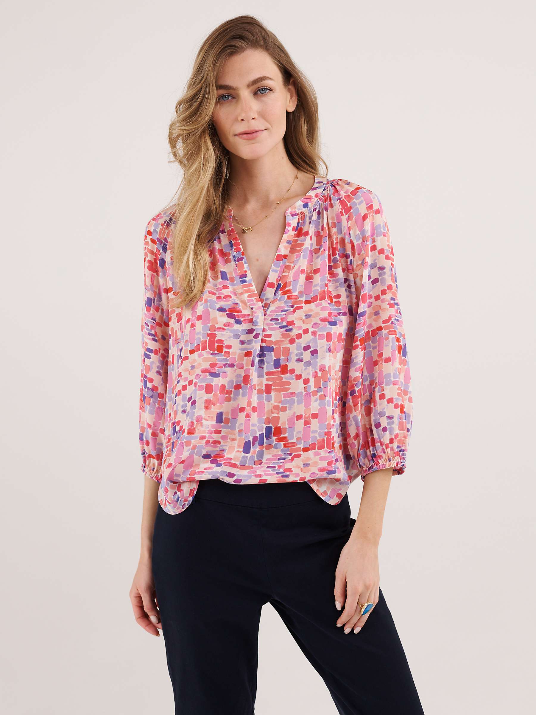 Buy NRBY Lara Silk Tutti Frutti Shirt, Multi Online at johnlewis.com