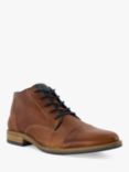 Dune Wide Fit Carlings Leather Lace-Up Boots, Tan