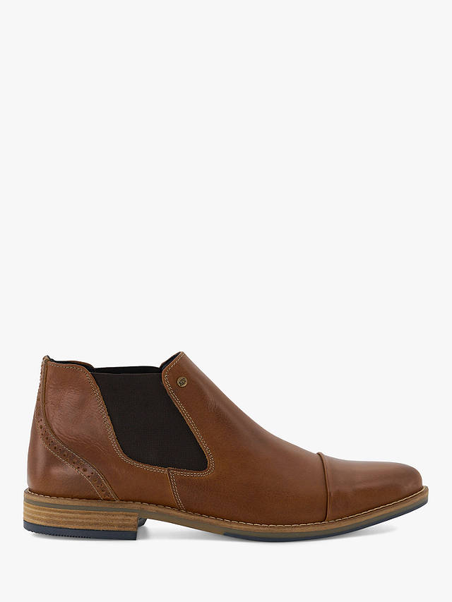 Dune Chilean Wide Fit Leather Chelsea Boots, Tan