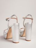 Ted Baker Kayllah Bow Detail Platform Sandals, Silver