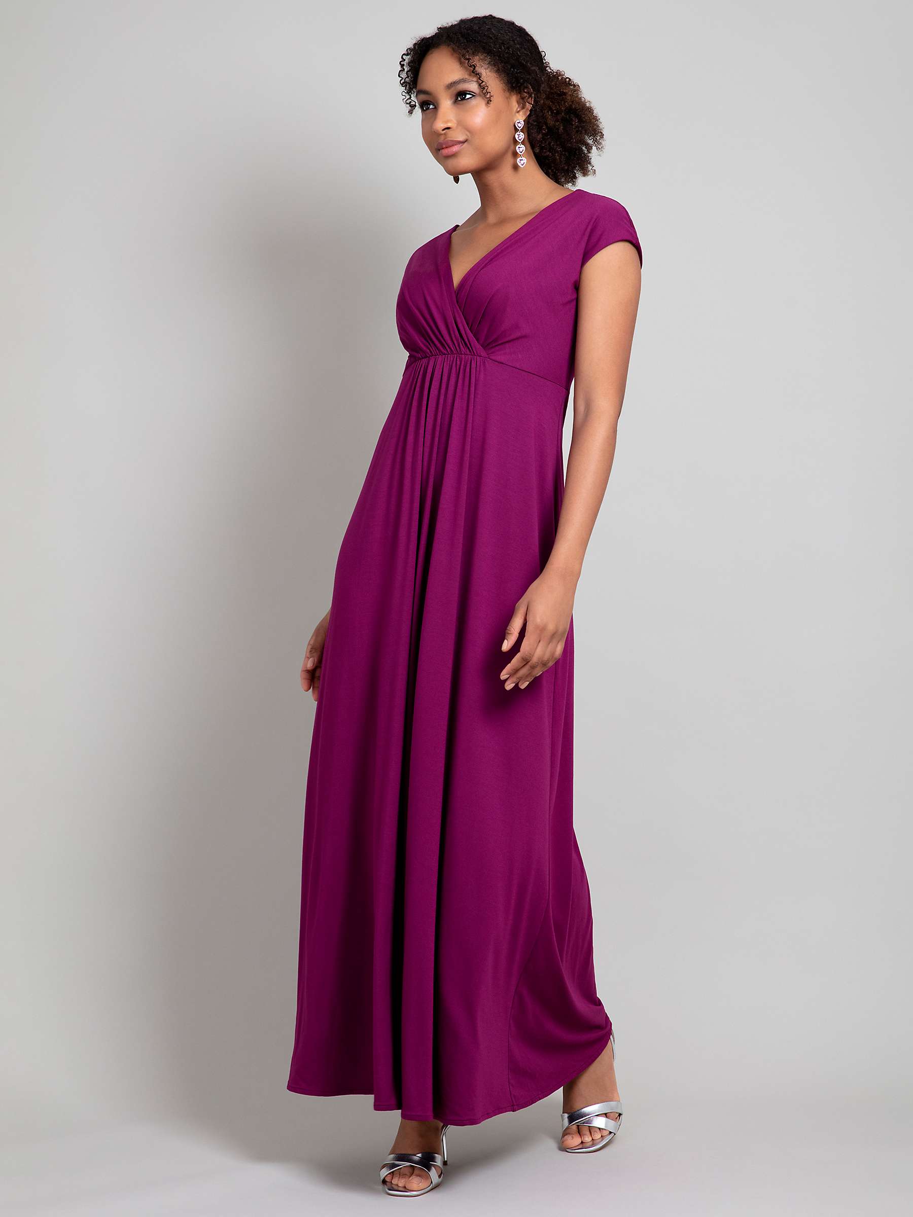 Buy Alie Street Sophia Plain Maxi Dress, Boysenberry Pink Online at johnlewis.com