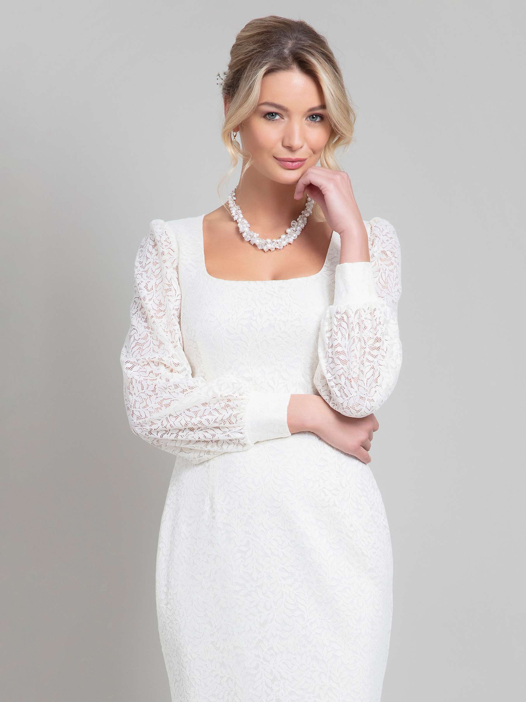 Buy Alie Street Alexis Lace Wedding Dress, Ivory Online at johnlewis.com
