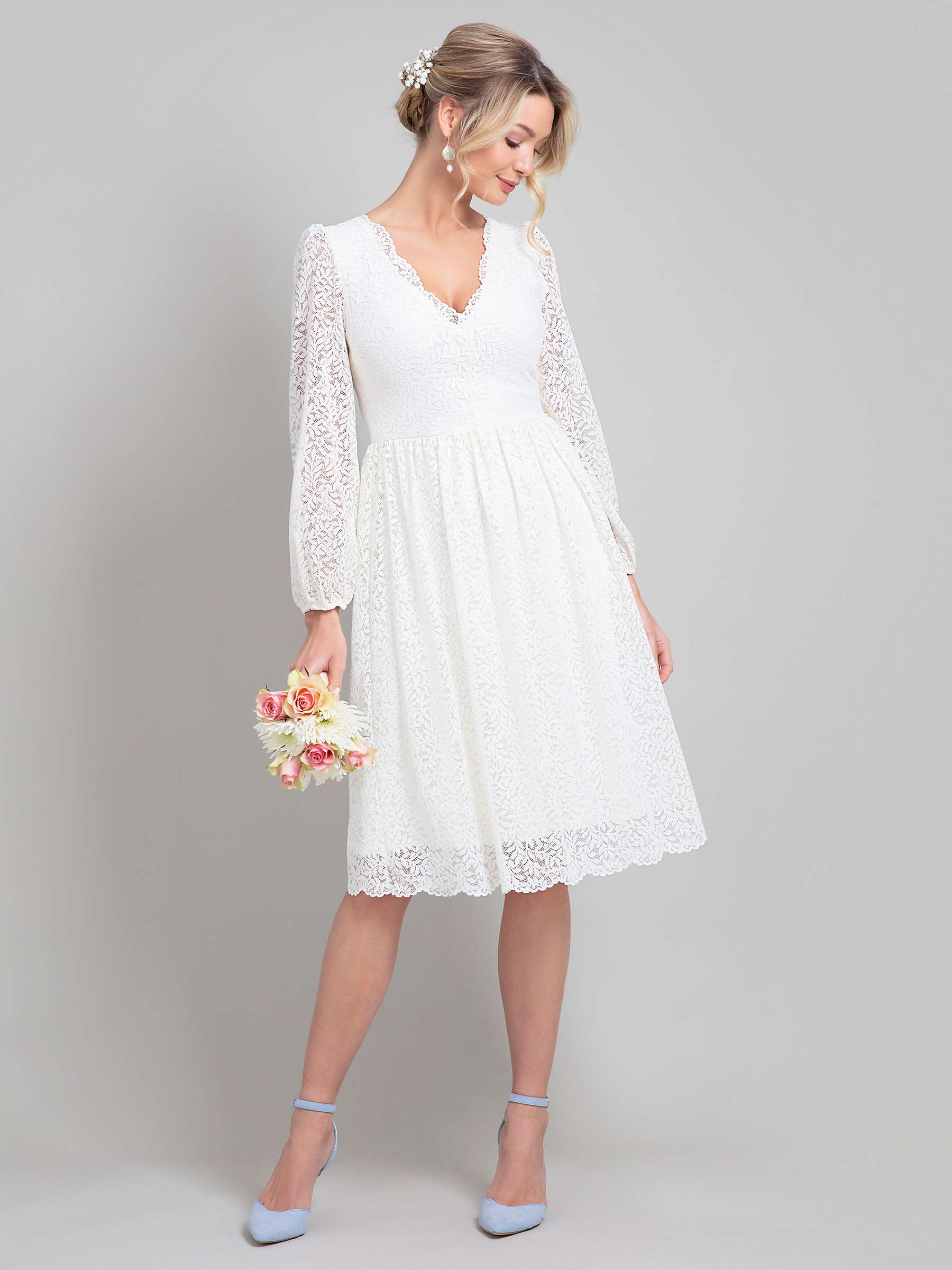 Alie Street Lauren Lace Wedding Dress, Ivory at John Lewis & Partners