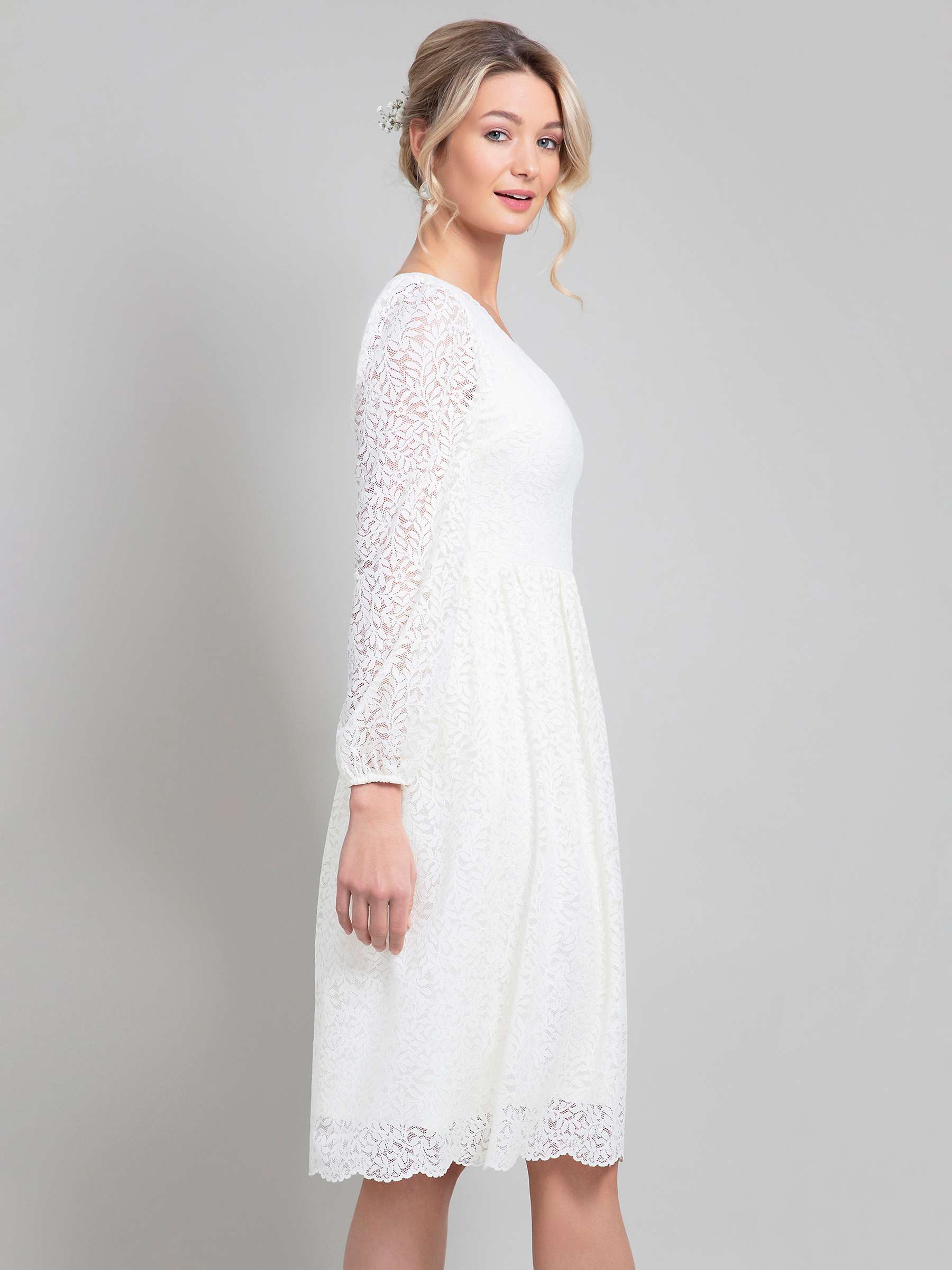 Buy Alie Street Lauren Lace Wedding Dress, Ivory Online at johnlewis.com