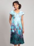Alie Street Layla Aquatic Ombre Midi Dress, Blue
