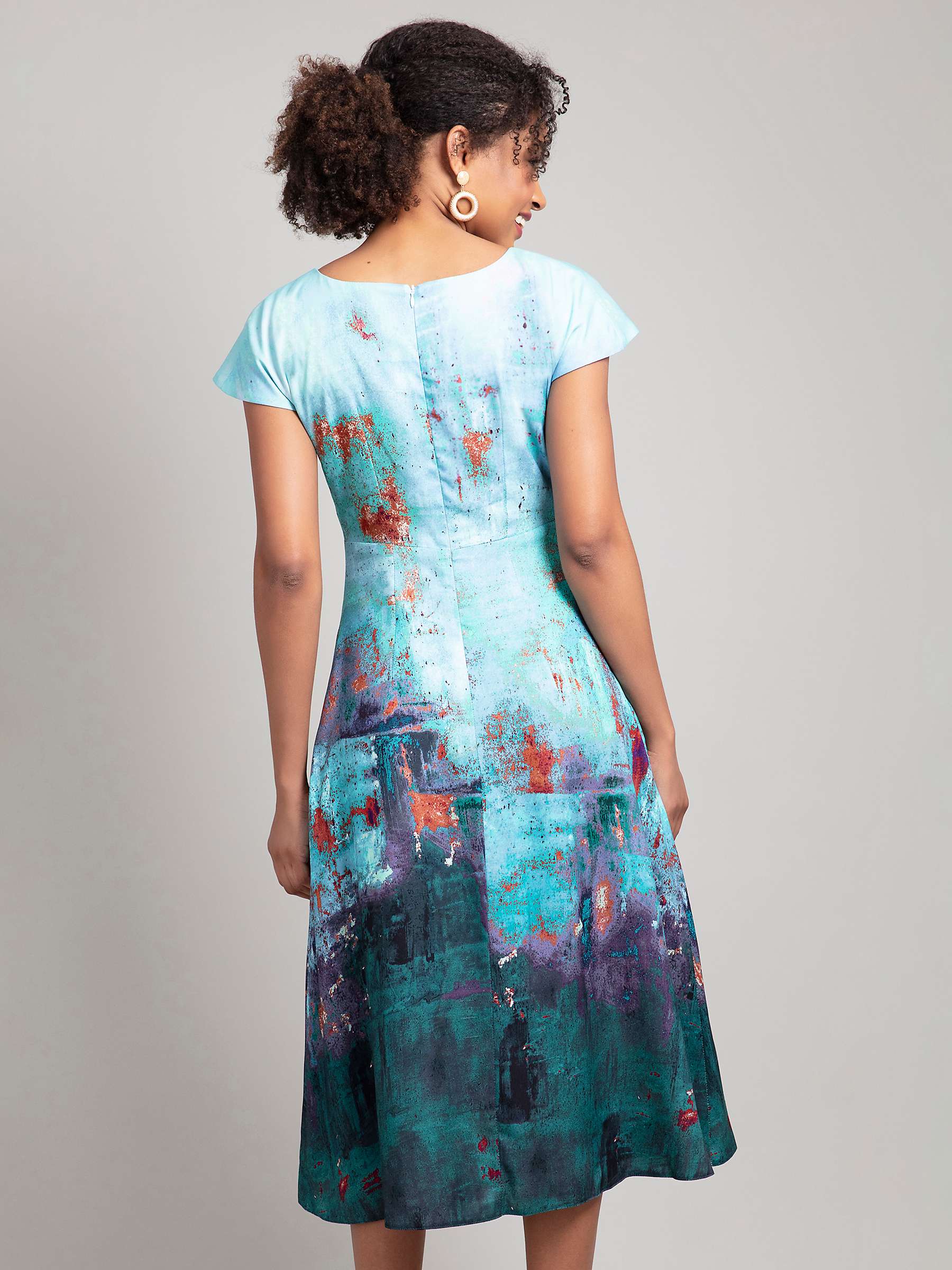 Buy Alie Street Layla Aquatic Ombre Midi Dress, Blue Online at johnlewis.com