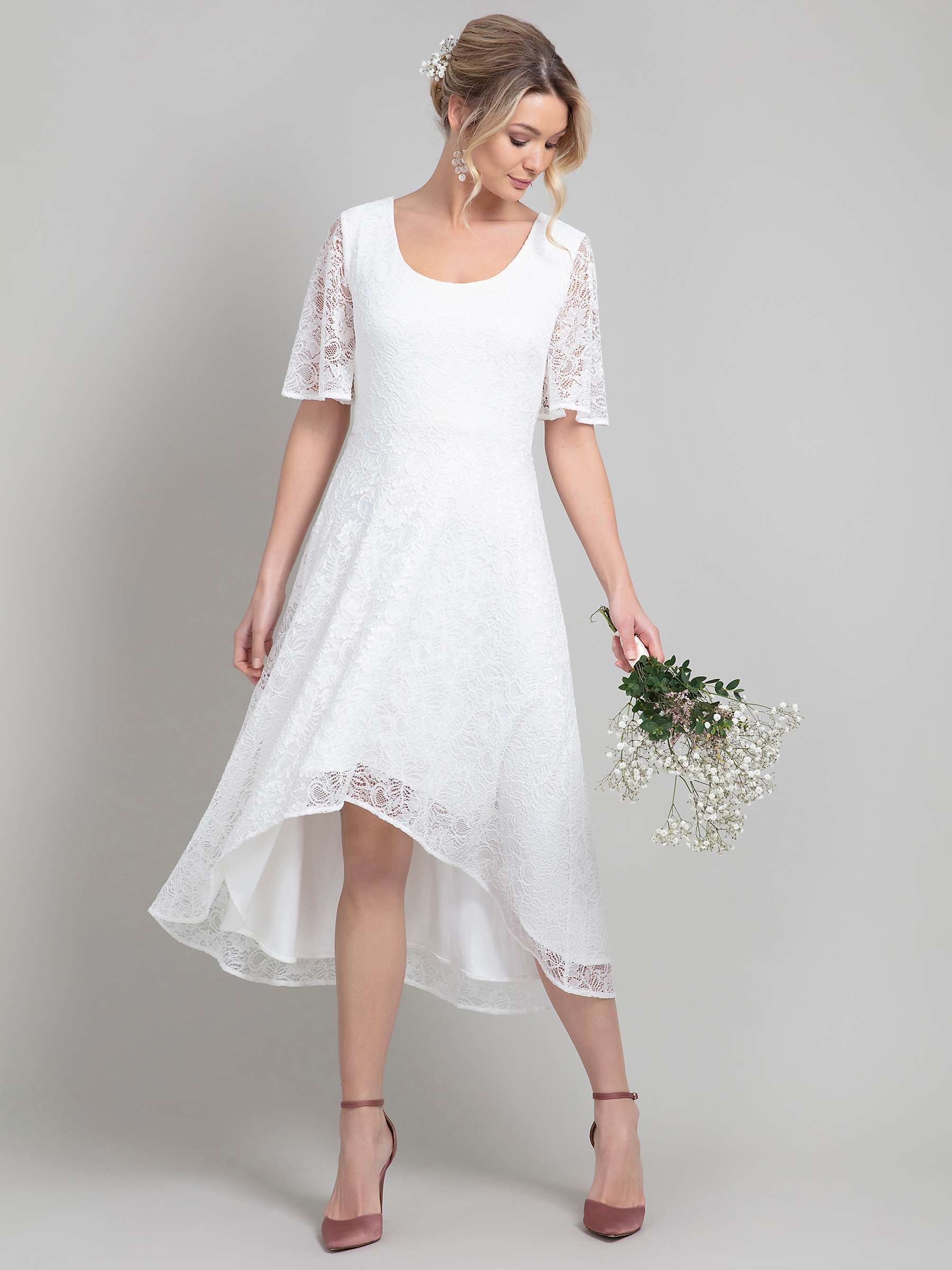 Buy Alie Street Eliza Asymmetric Wedding Dress, Ivory Online at johnlewis.com
