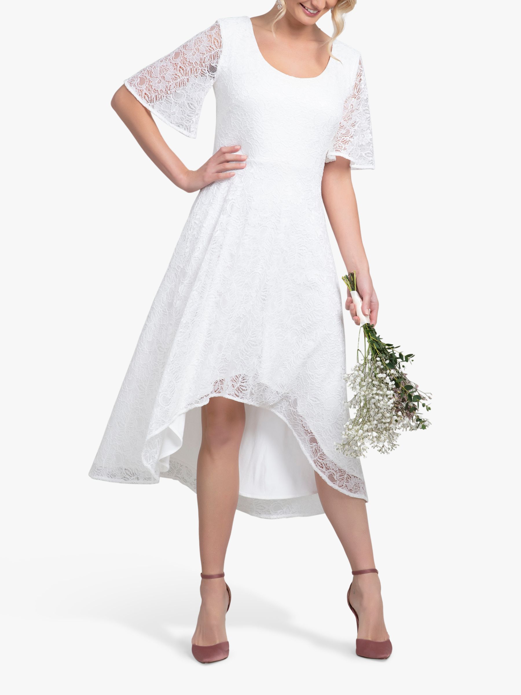 Alie Street Eliza Asymmetric Wedding Dress, Ivory, 12-14