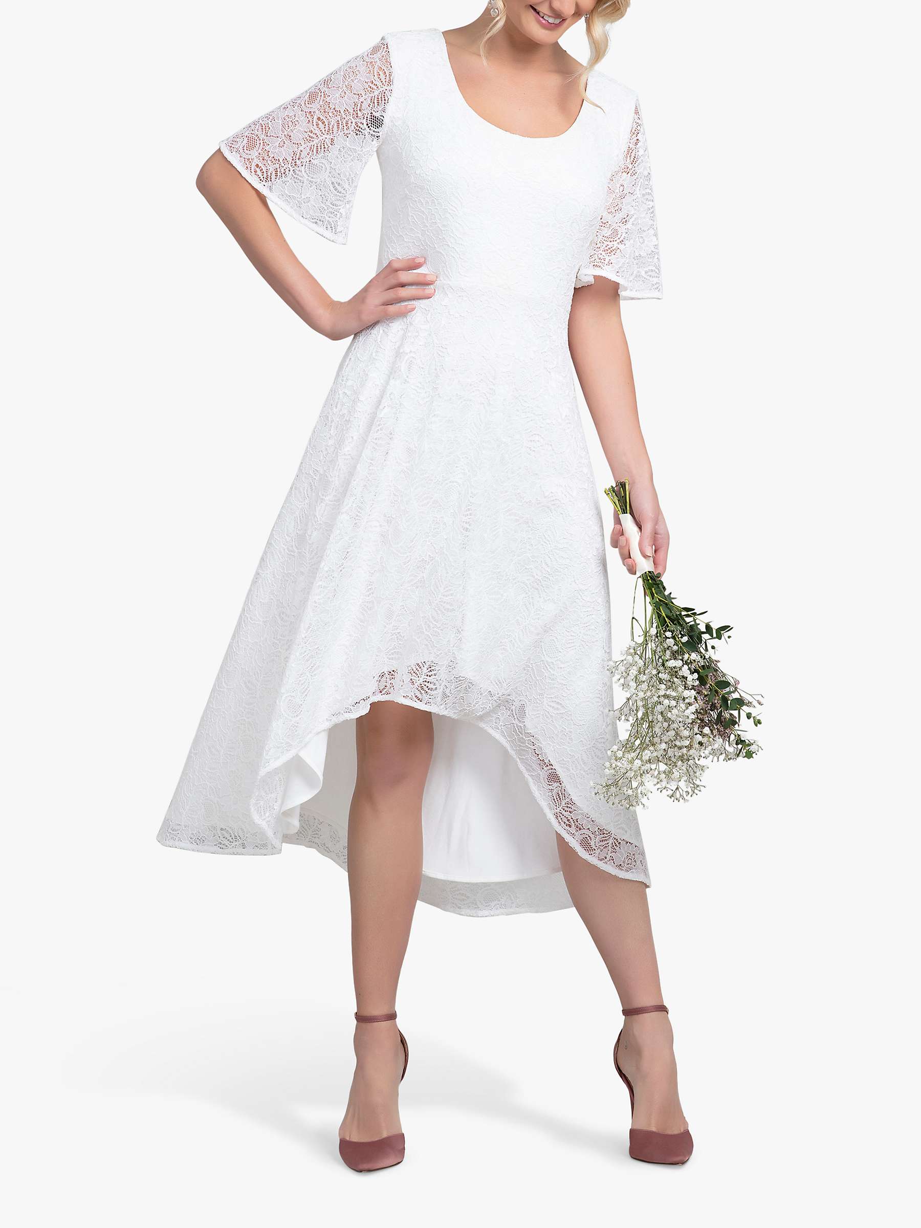 Buy Alie Street Eliza Asymmetric Wedding Dress, Ivory Online at johnlewis.com