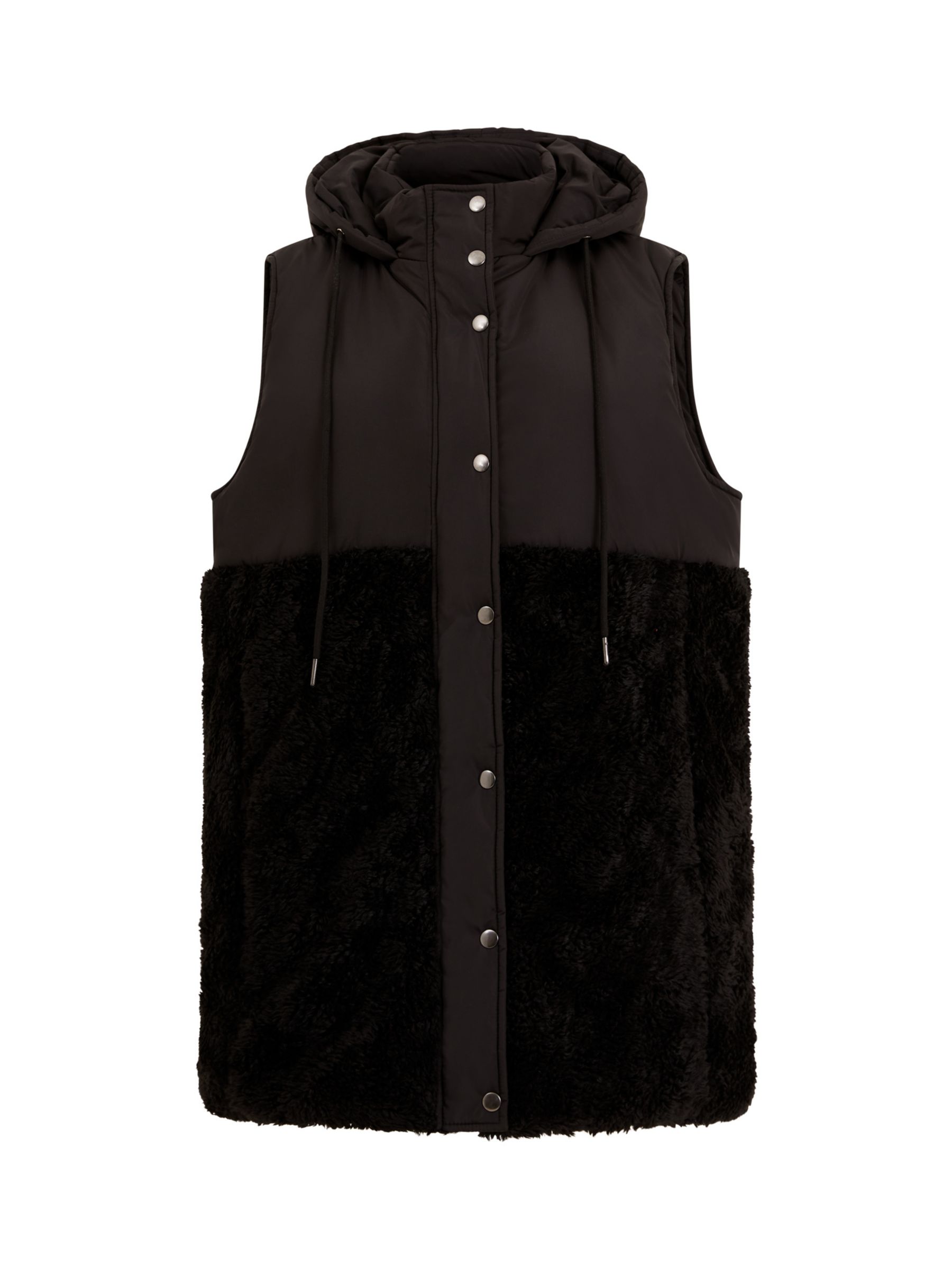 Buy Great Plains Modern Sleeveless Long Puffer Jacket, Black Online at johnlewis.com