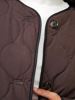 Great Plains Utility Diamond Quilted Parka Coat, Cocoa