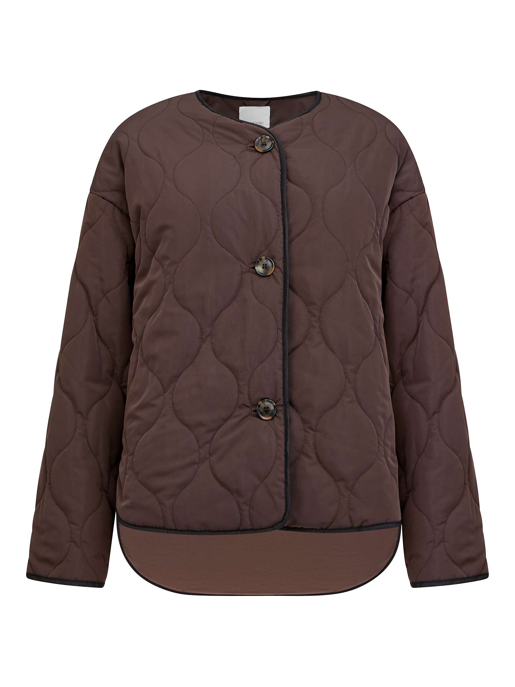 Buy Great Plains Utility Diamond Quilted Parka Coat, Cocoa Online at johnlewis.com