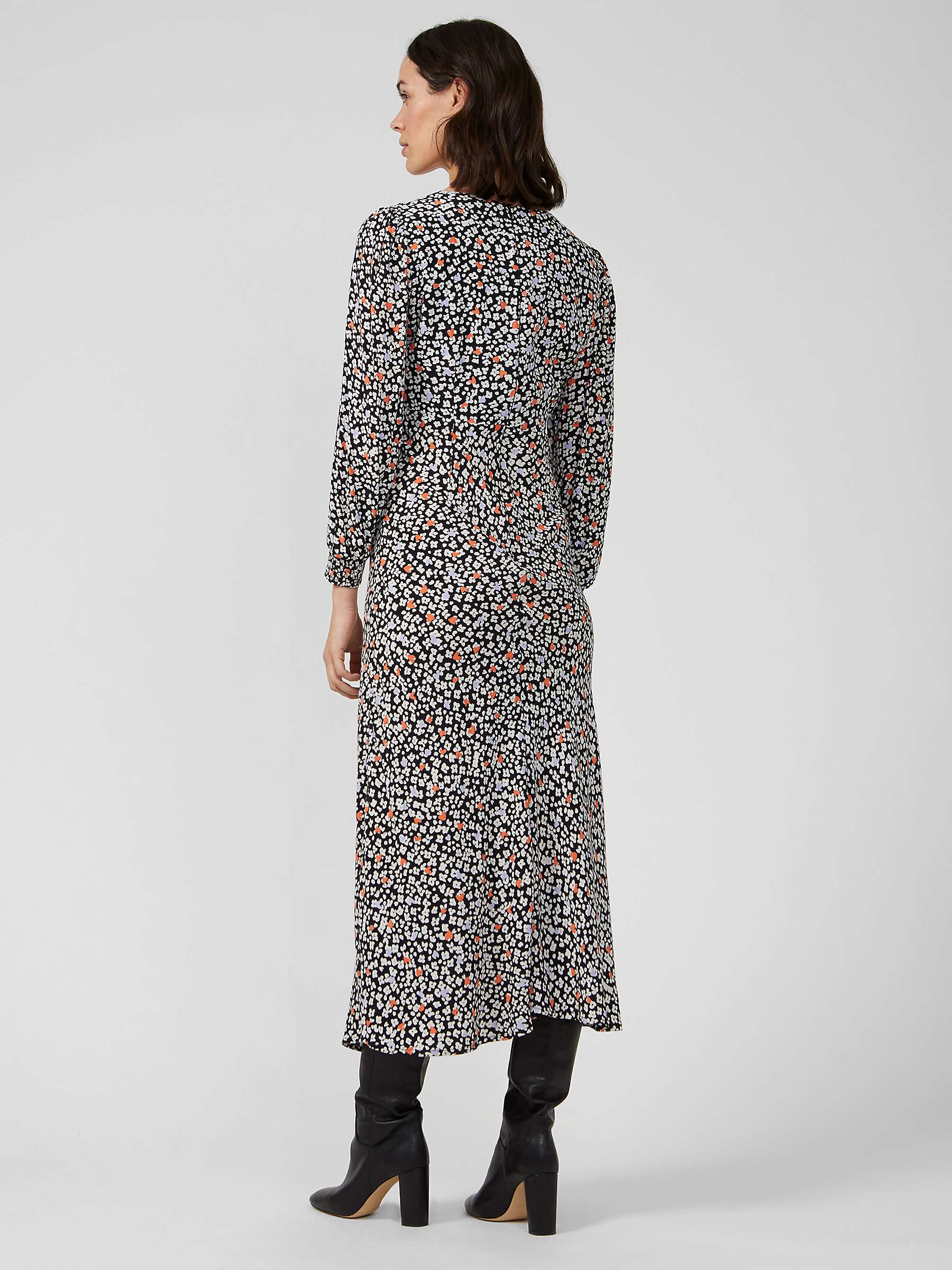 Buy Great Plains Heart Floral Ecovero Midi Dress, Sunset Orange Multi Online at johnlewis.com