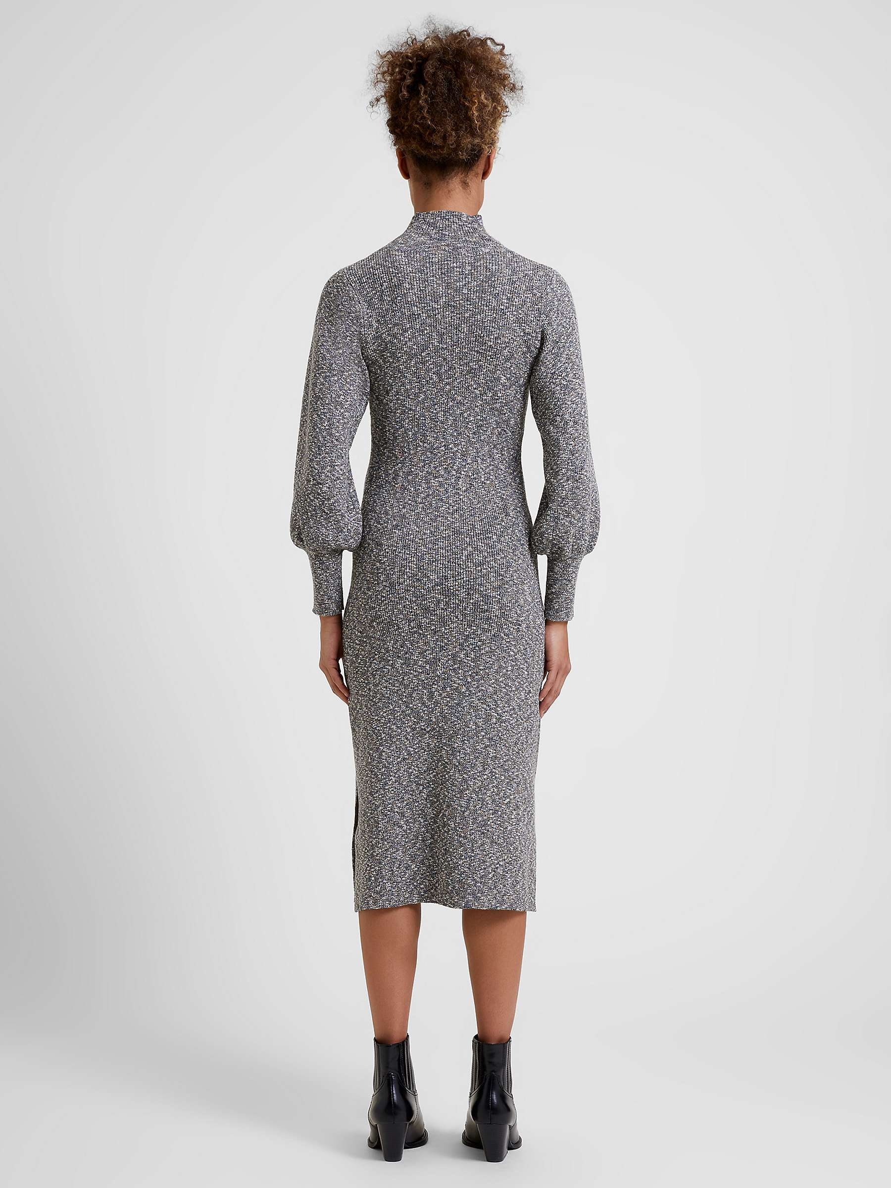 Buy Great Plains Autumn Marl Knit High Neck Dress, Artichoke Online at johnlewis.com