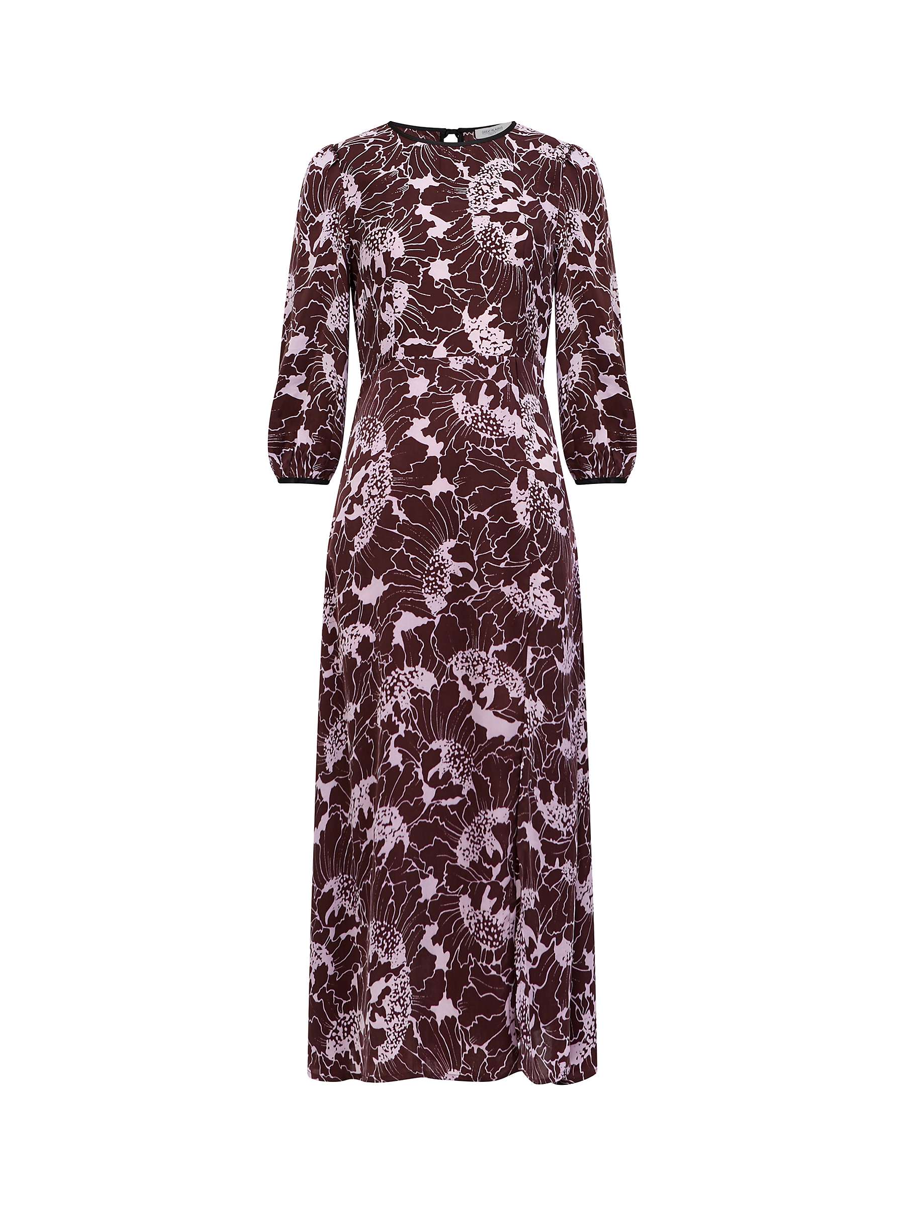 Buy Great Plains Mono Poppy Tie Back Dress, Cocoa Multi Online at johnlewis.com