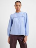 Great Plains Marigold Shirting Scallop Blouse, Oxford Blue, Oxford Blue