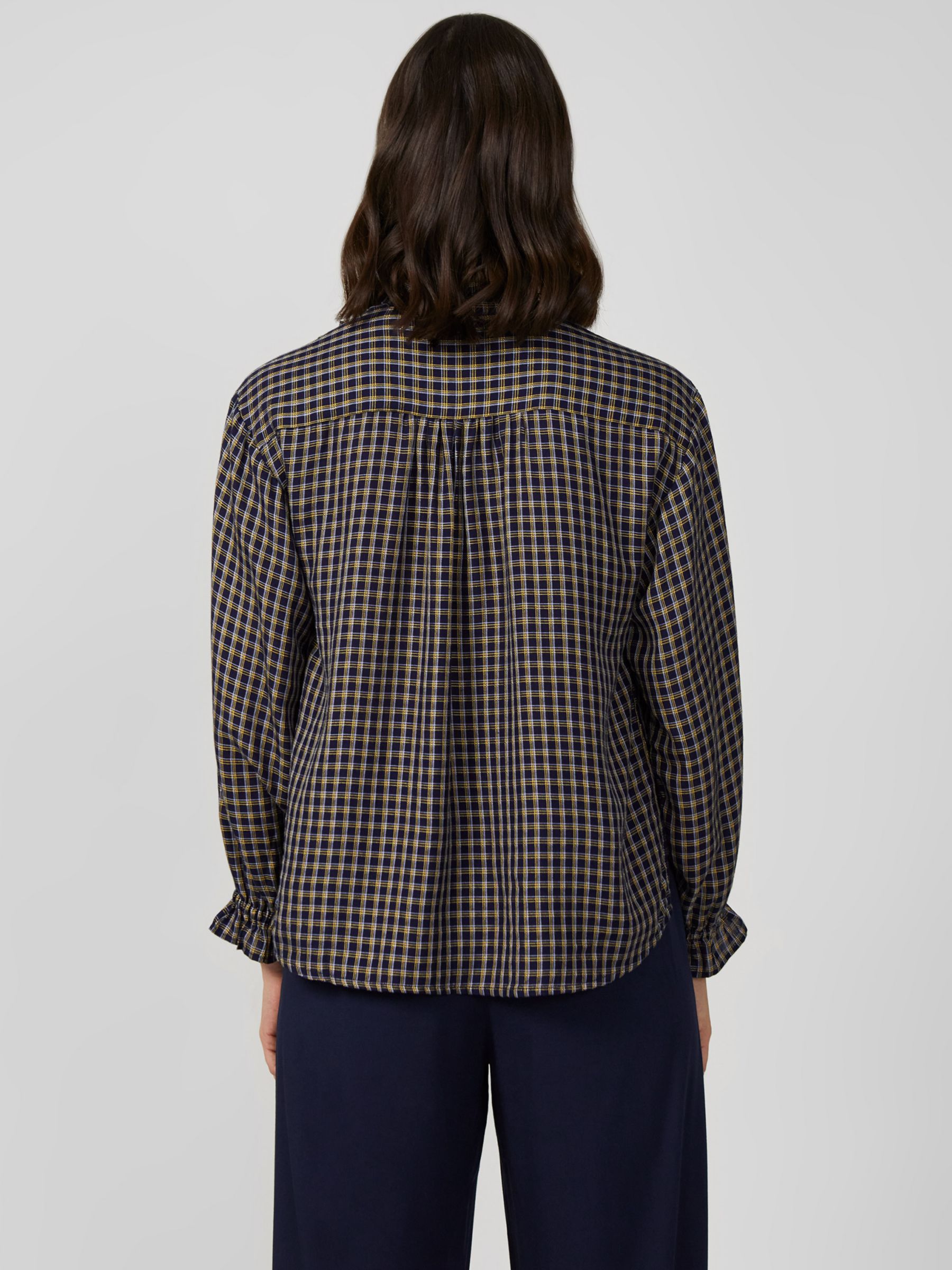 Great Plains Soft Check Shirt, Indigo/Multi at John Lewis & Partners